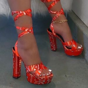 Platform heels - orange